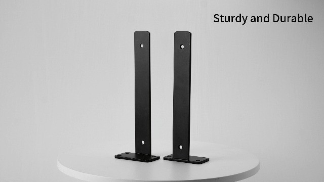 12 Pack 8 Inch Black Hidden L Shelf Bracket Iron Floating Brackets for Support