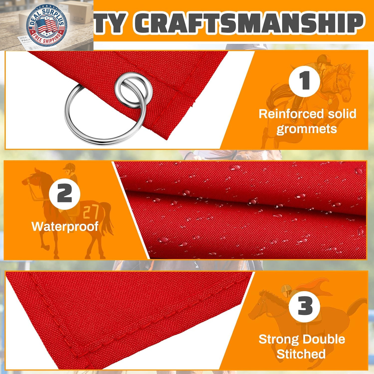 Equestrian Training Flag 4 Pieces Equestrian Training Equipment Nylon Flag with