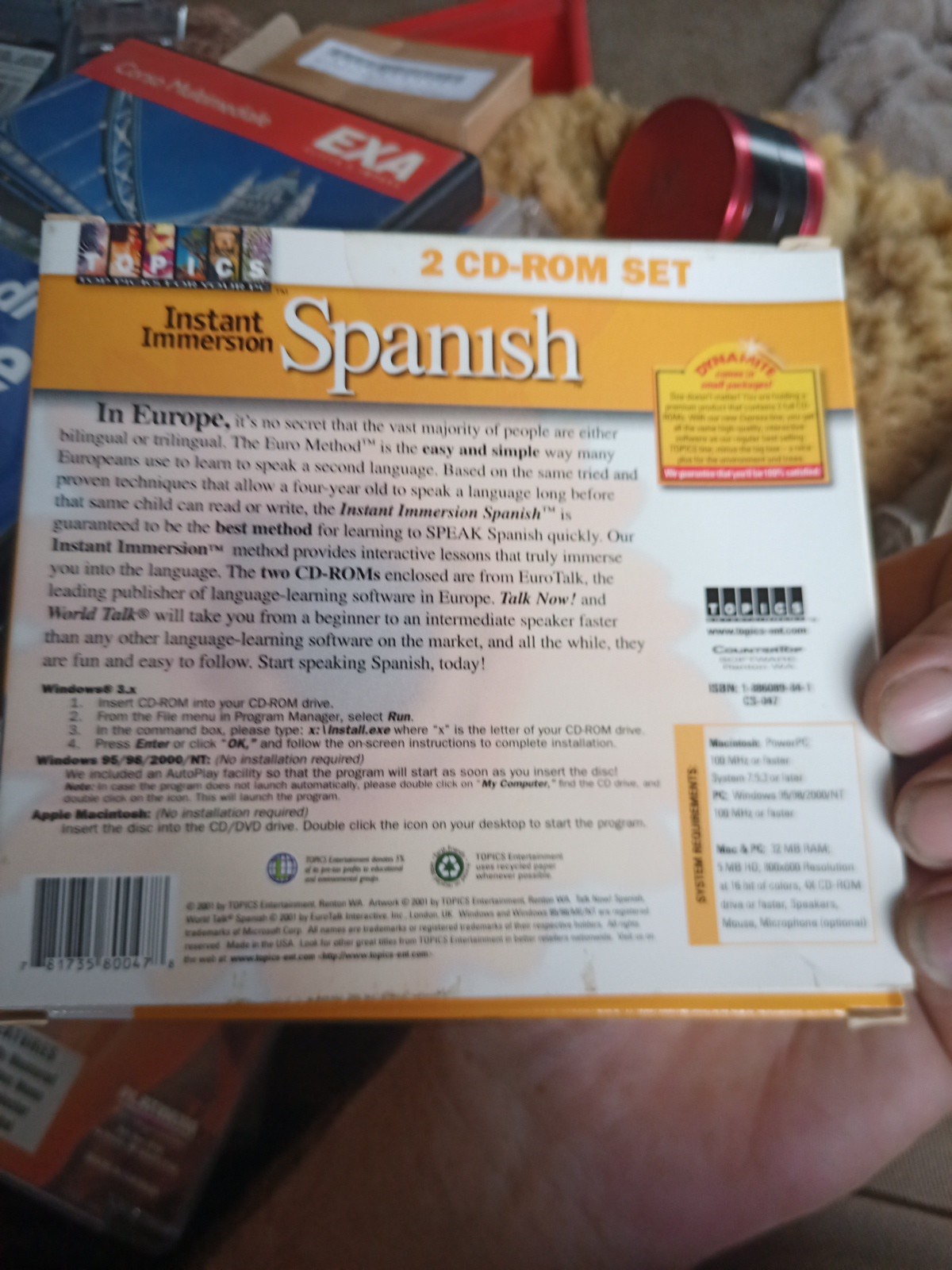 Instant Immersion Spanish, 2 CD Rom Set, PC & Mac