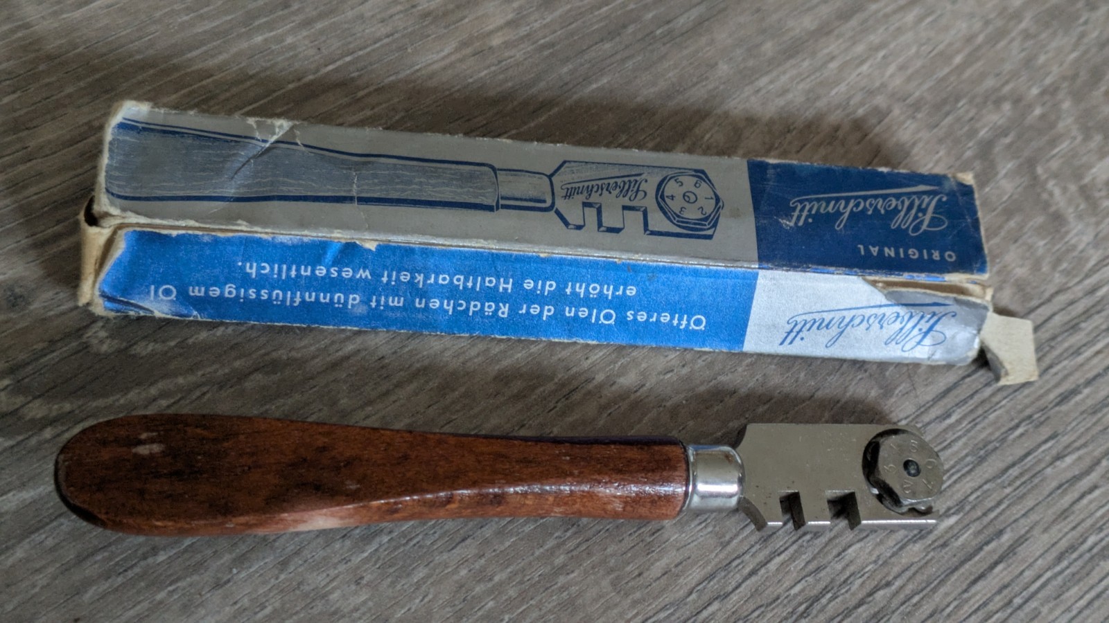 Vintage German Silberschnitt Glass Cutter Vintage In Original Box