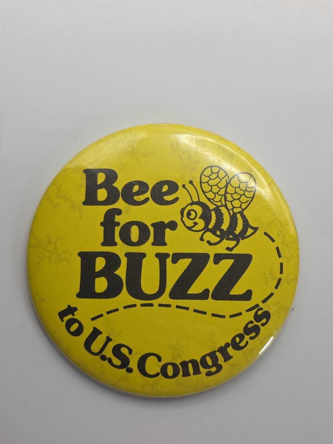 Bee for Buzz to U.S. Congress Button Pinback Pin