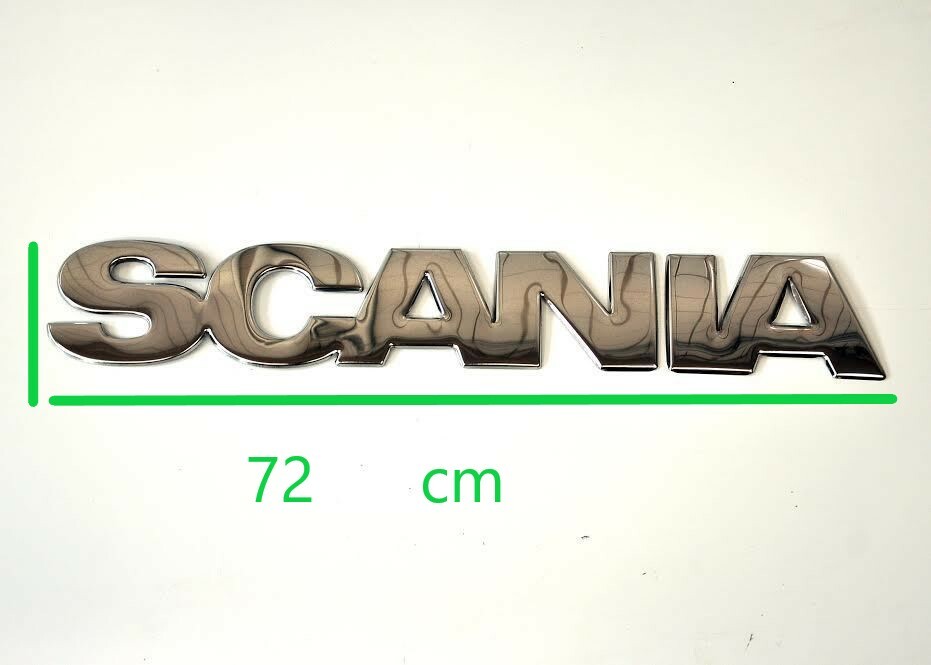 2004 - 2009  GRILL CHROME LETTER     S.Steel    1 SET  72x12 cm.     Fits Scania