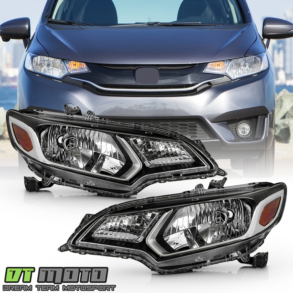 For 2015 2016 2017 Honda Fit EX|DX|EX-L|LX|SE Headlights Headlamps Left+Right
