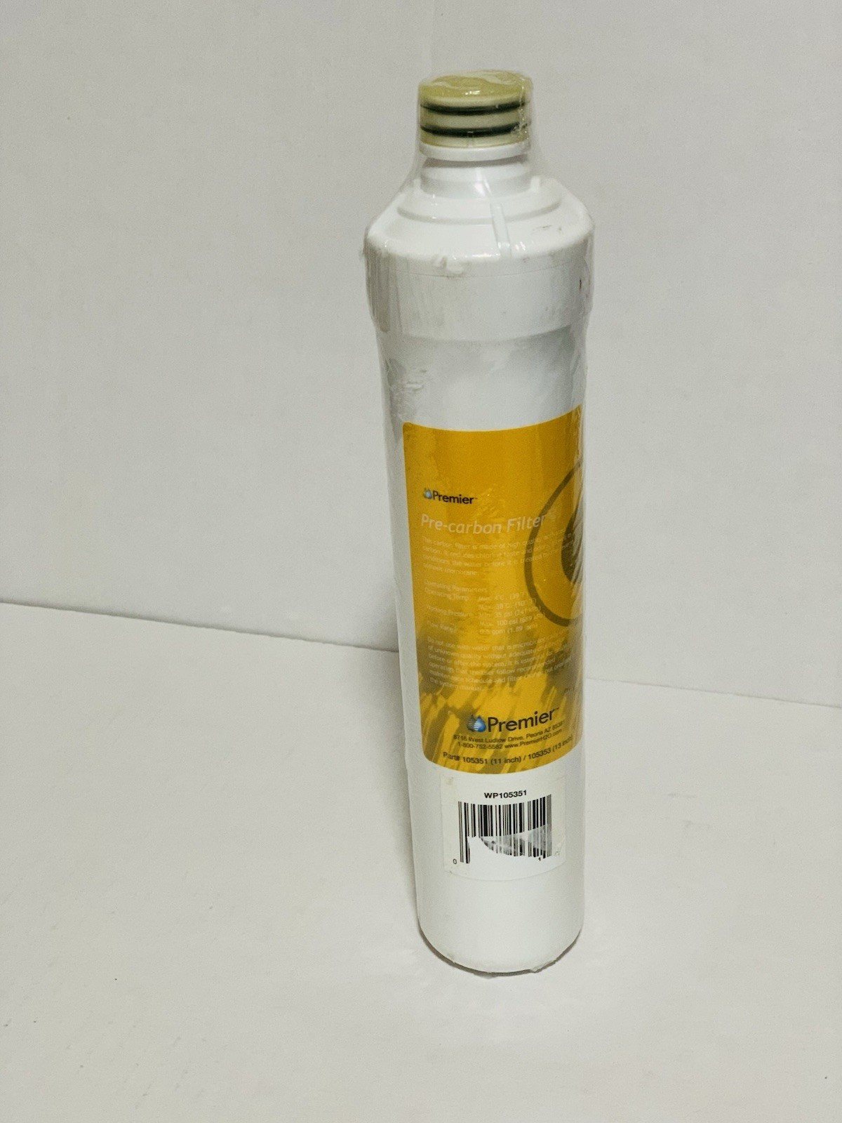 Premier Pre-carbon Filter WP105351 for 105351 105353 Removes Chlorine Taste Odor