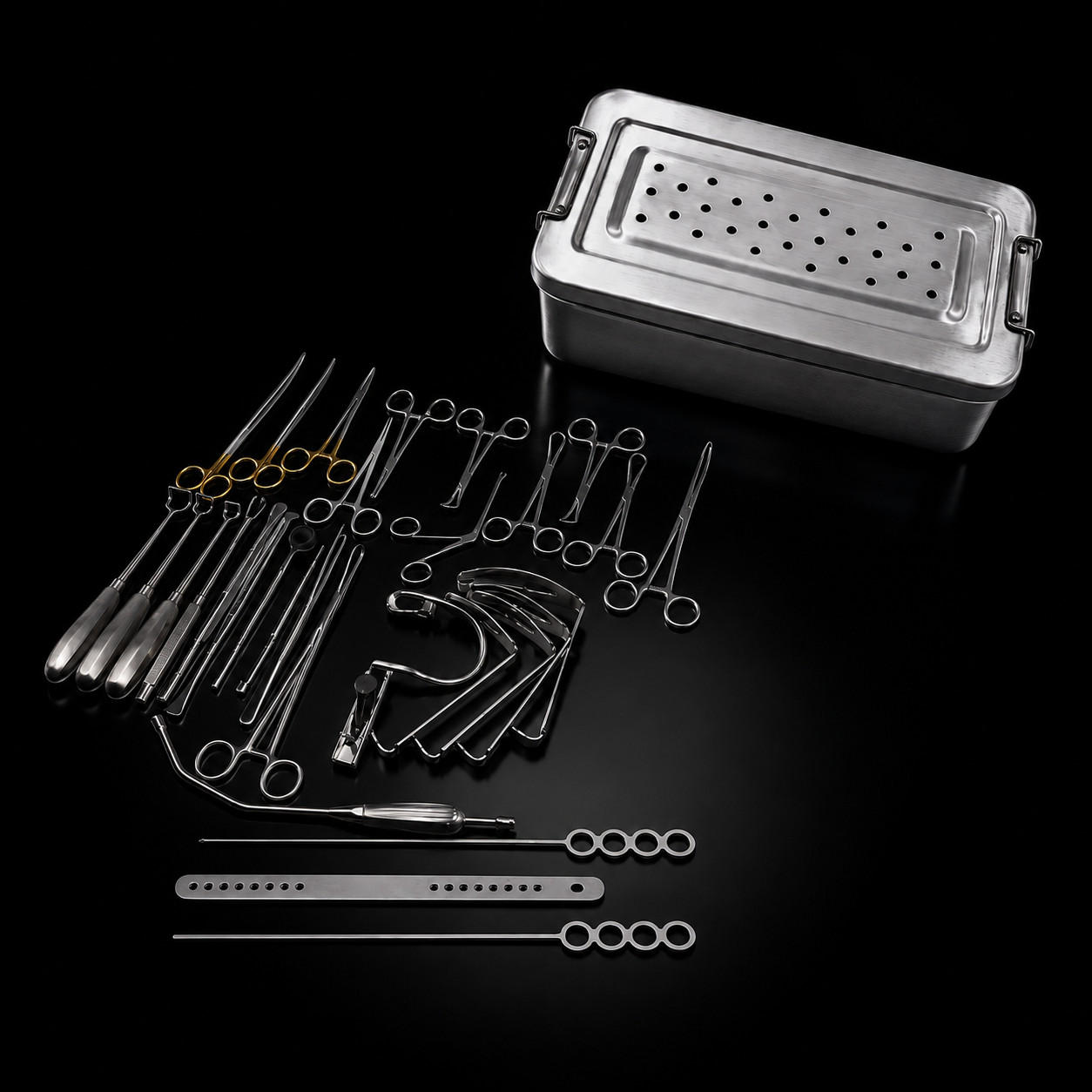 Basic Orthopedic Surgery Instrument Set 25 Pcs with Sterilization Box Stainless