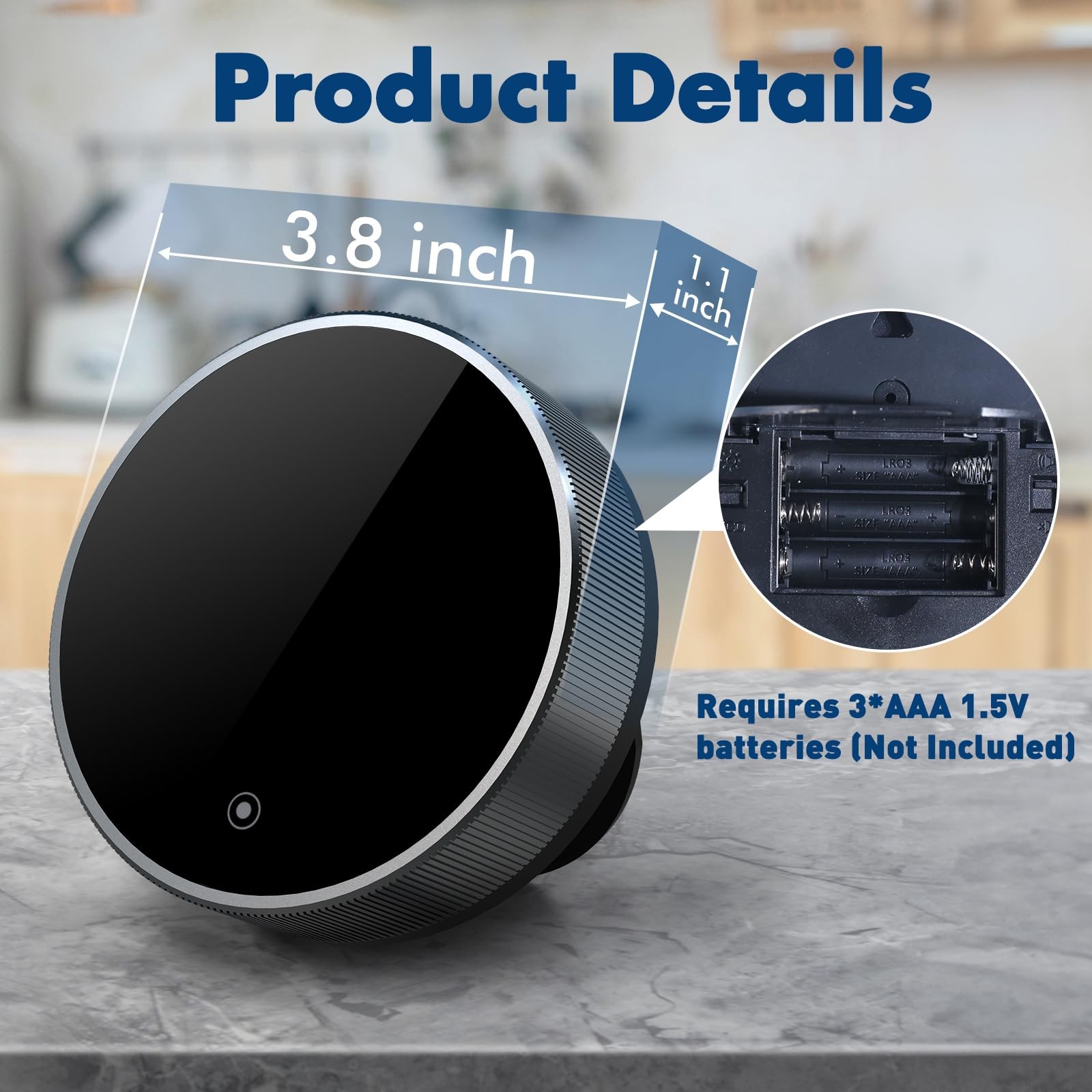 Digital Kitchen Timer, 3.8'' Large LED Display Countdown Countup Timer, Timer...