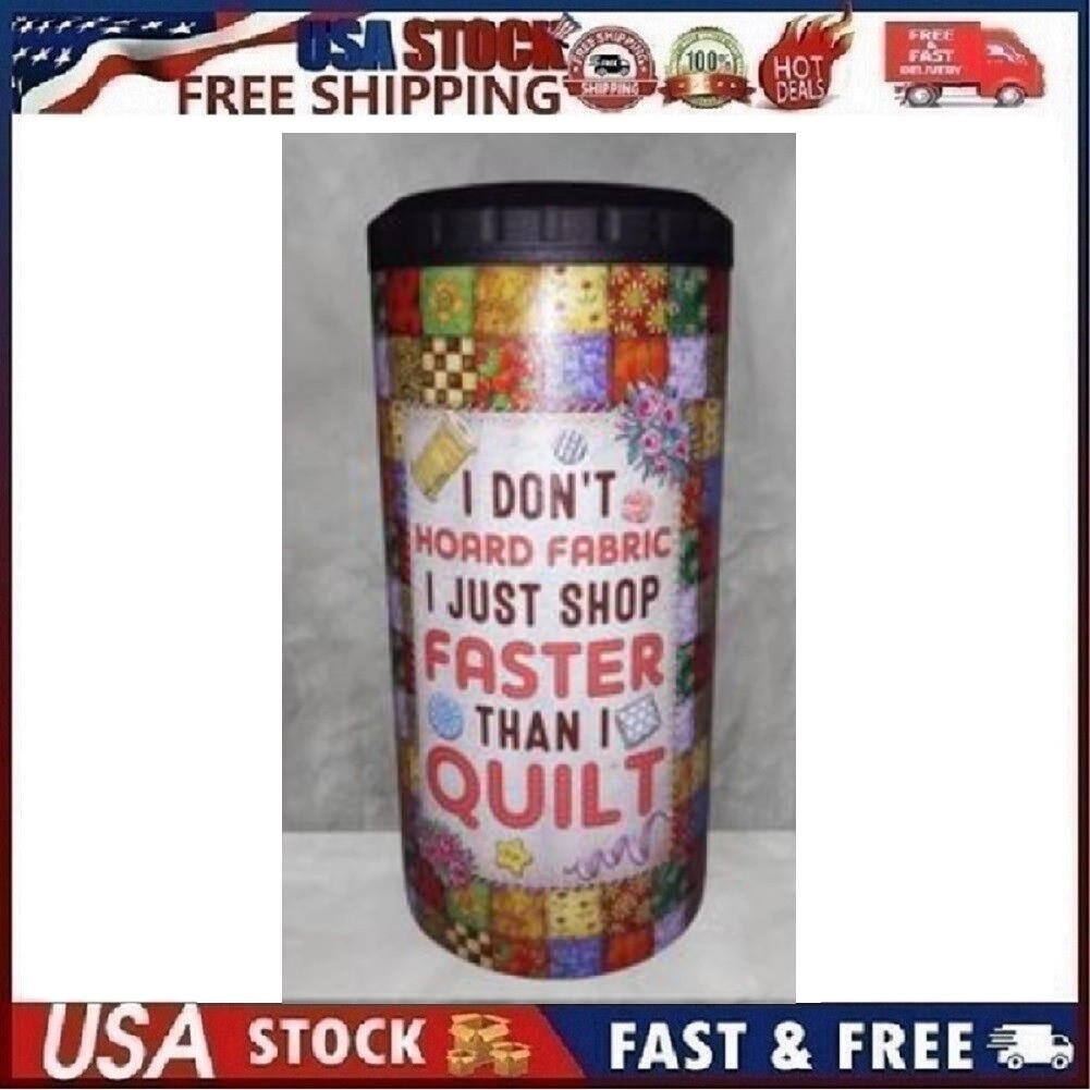 1 Pc Insulated Tumbler I DON'T HOARD FABRIC, 16oz Stainless Steel Double Wall