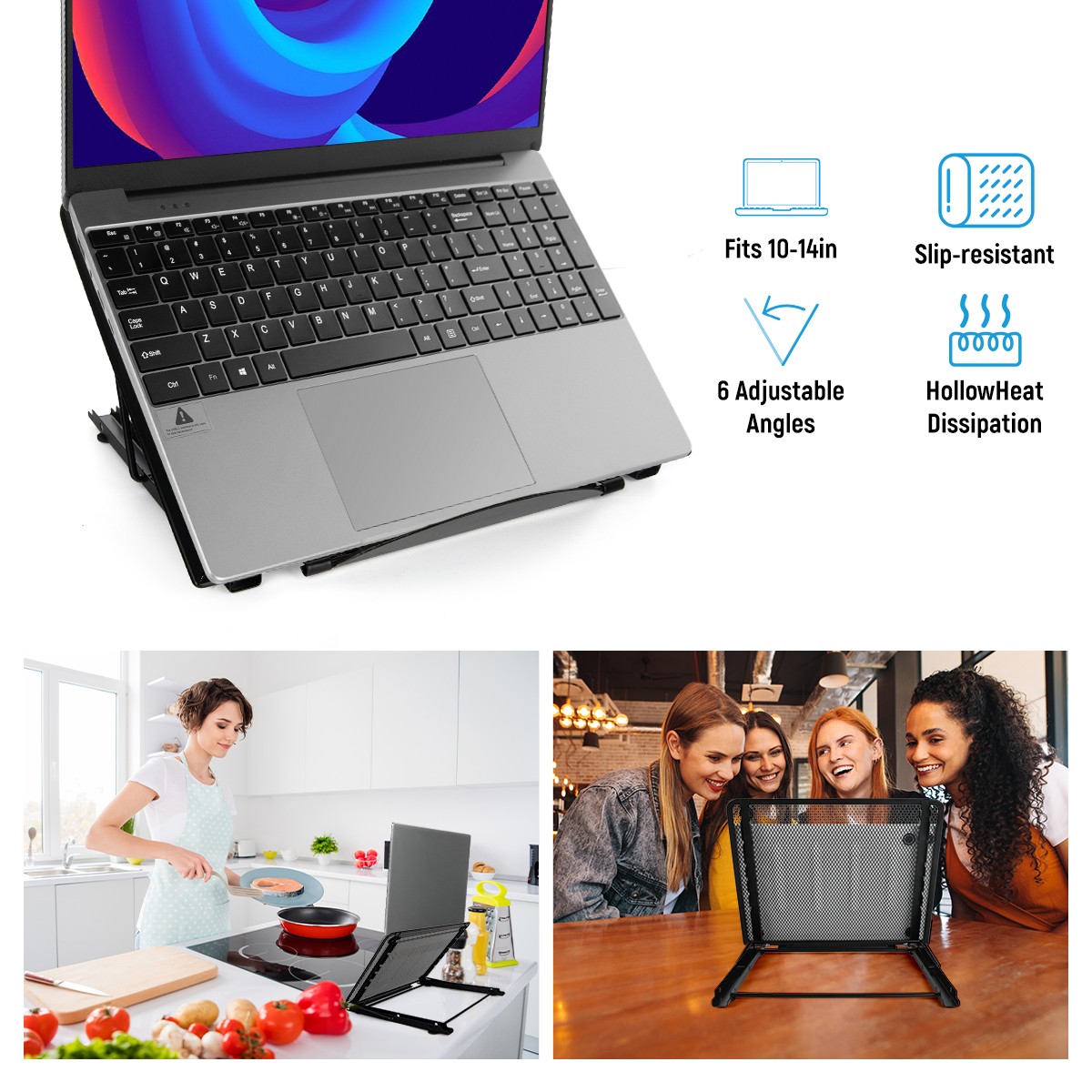 Adjustable Foldable Laptop Stand Notebook Riser Computer Holder Desk Universal