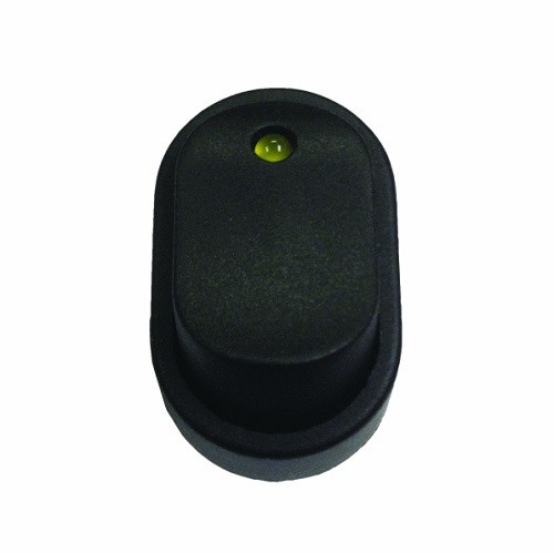20554 Battery Doctor Amber Oval LED Illuminated Rocker Switch (ON/OFF 16 AMP)