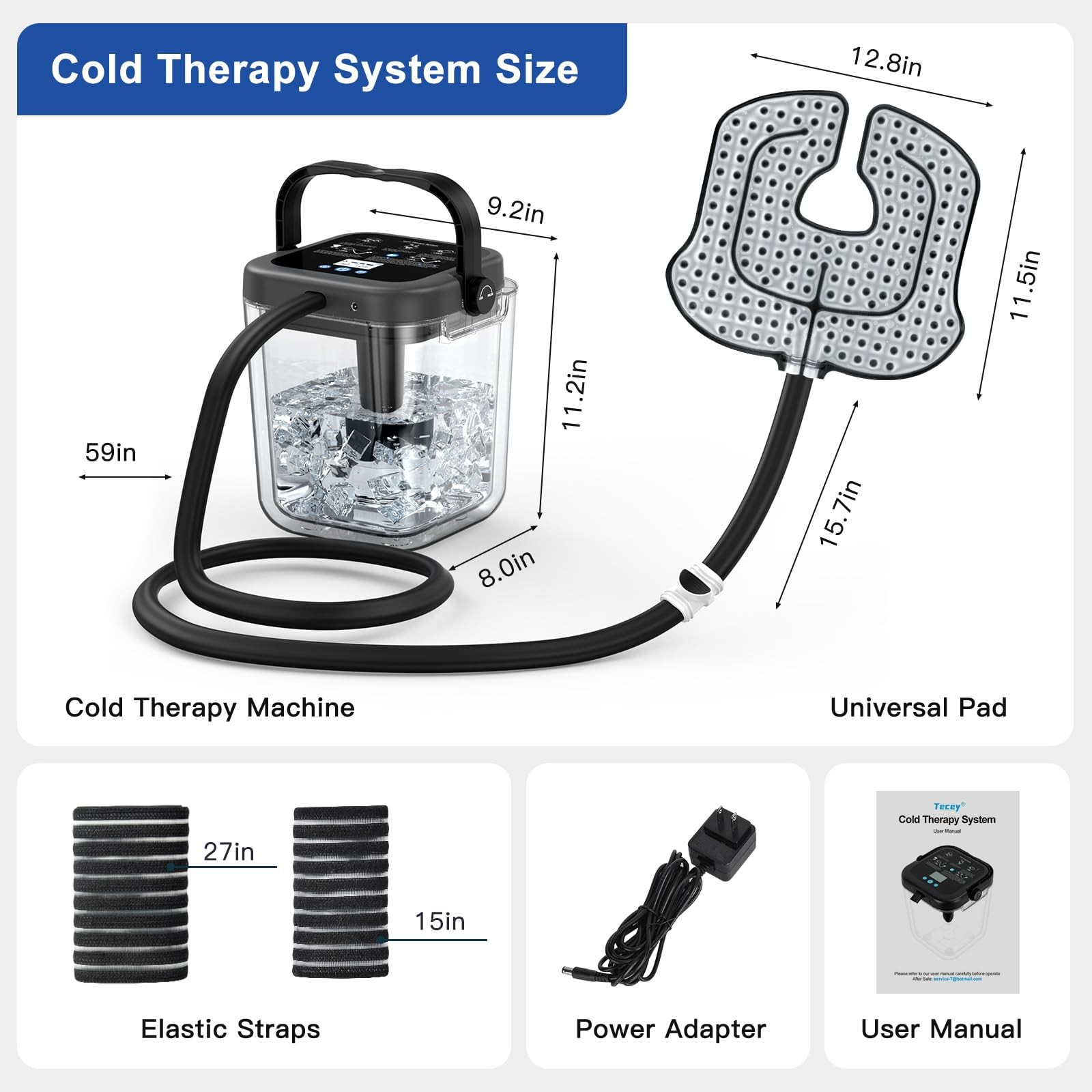 Ice Machine for Knee After Surgery, Cold Therapy Machine with Rechargeable Ba...