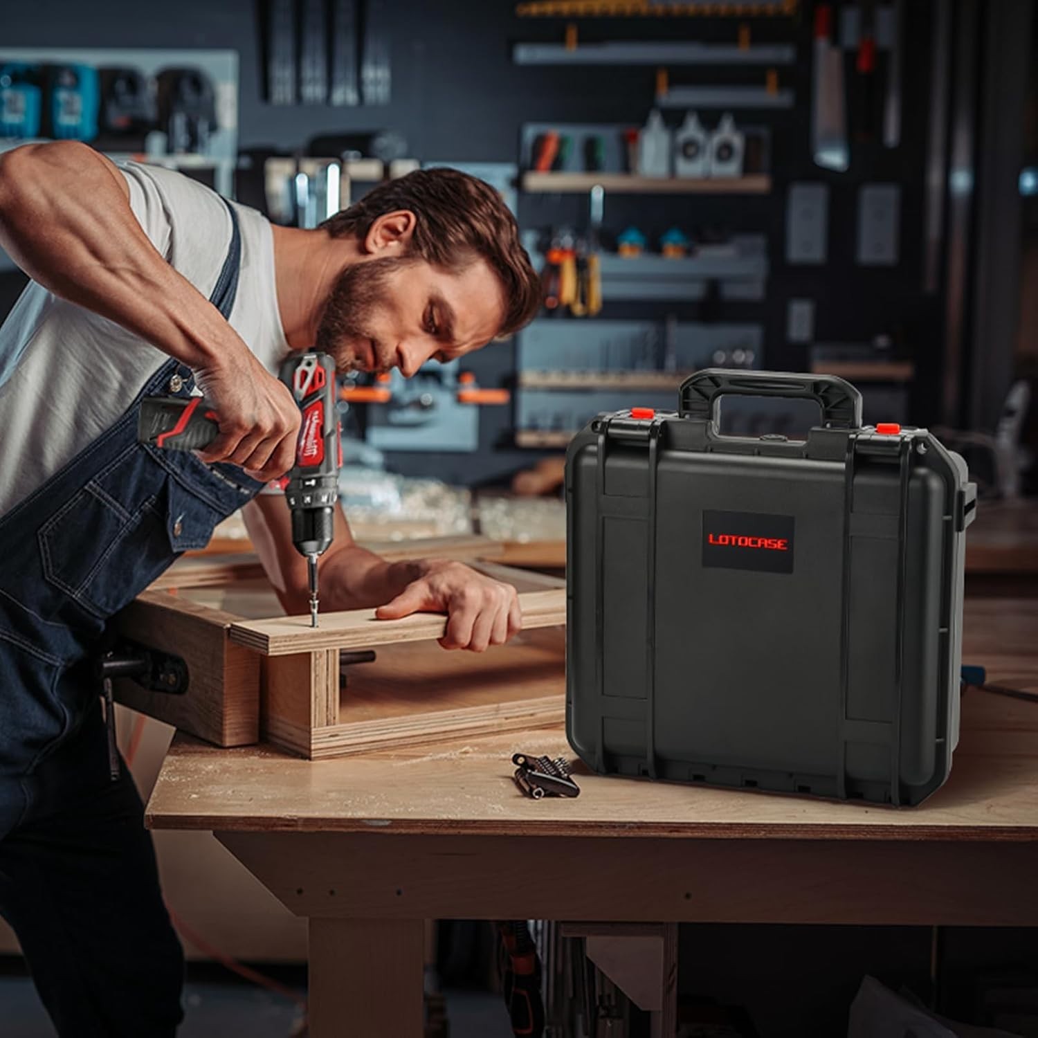 Case for Milwaukee M12 Impact Driver & Drill Set - Waterproof Tool Box with Remo
