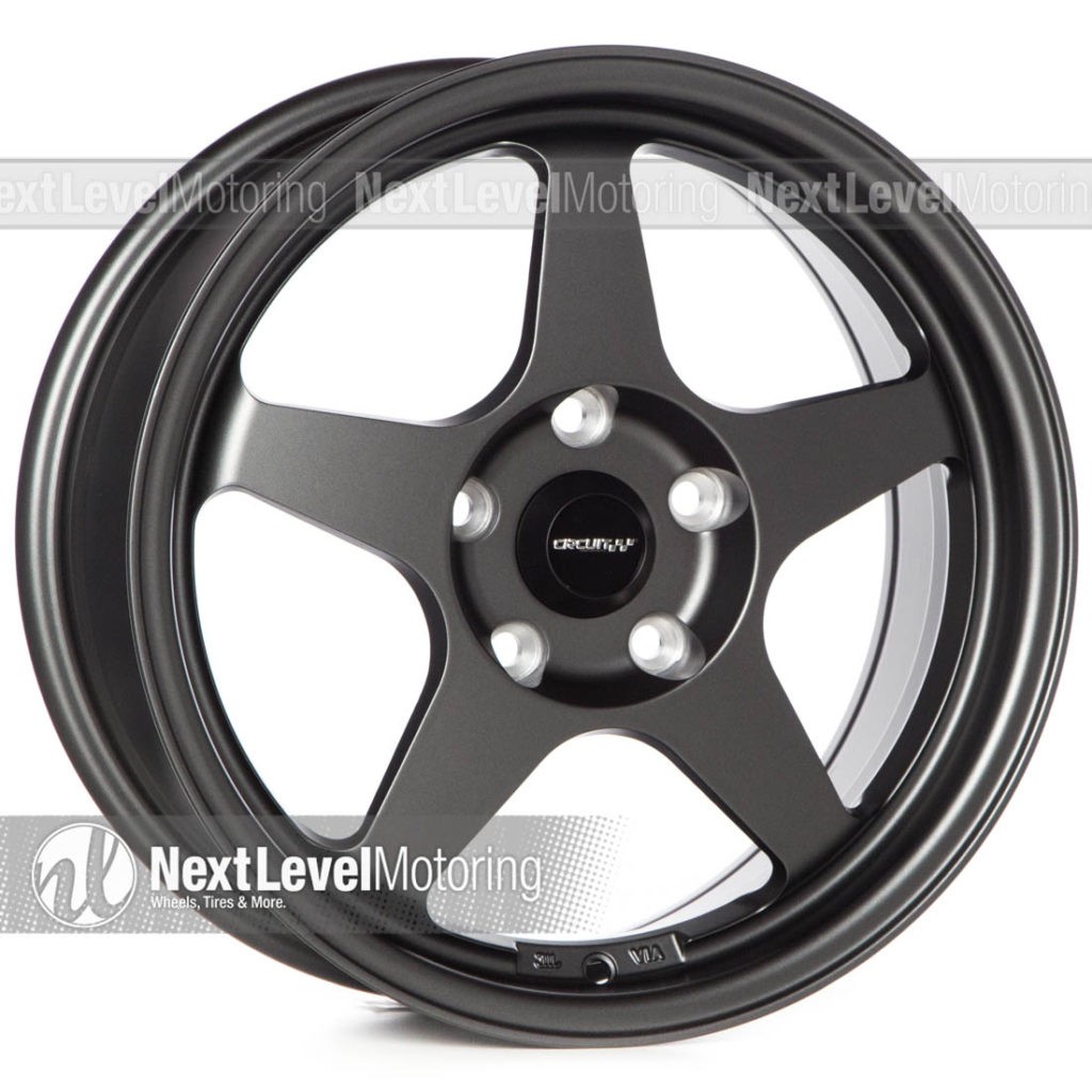 CIRCUIT PERFORMANCE CP22 16x7 5x114.3 +35 FLAT GUN METAL WHEELS (SET OF 4) SPOON