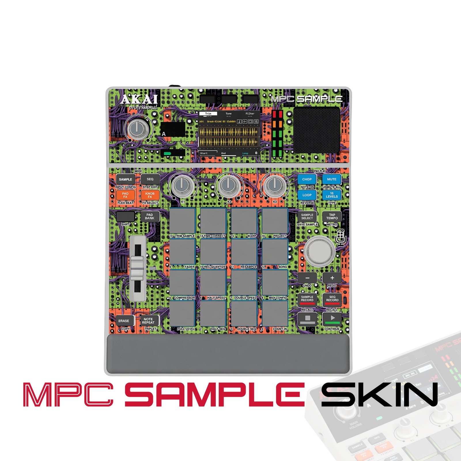 Akai MPC Sample Skin / toxic circuit tango