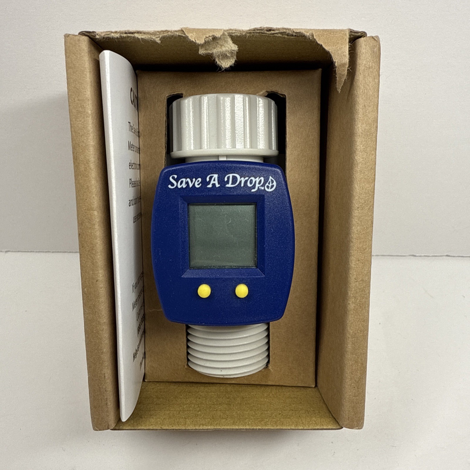 P3 Water Flow Meter Measure Gallon Usage from a Garden Hose Box Missing Cover
