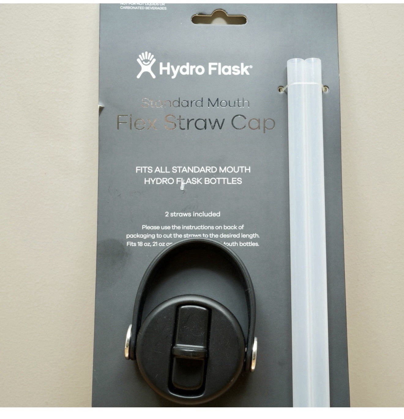 HYDRO FLASK Standard Mouth FLEX STRAW CAP w/ Two Replacement Straws