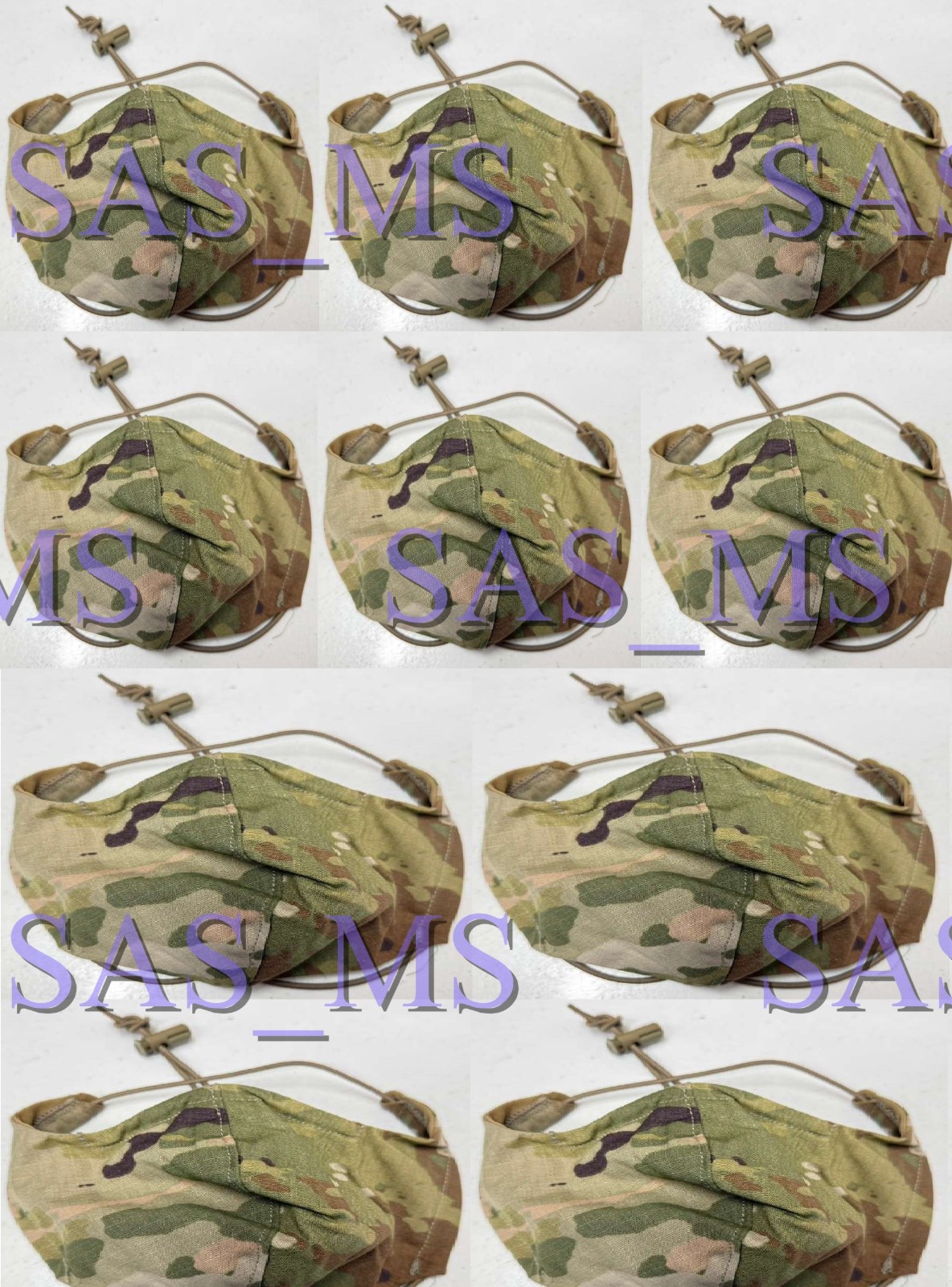 LOT OF 10 US Military OCP Multicam Fabric Face Covering Mask Type 2 NEW IN BAG