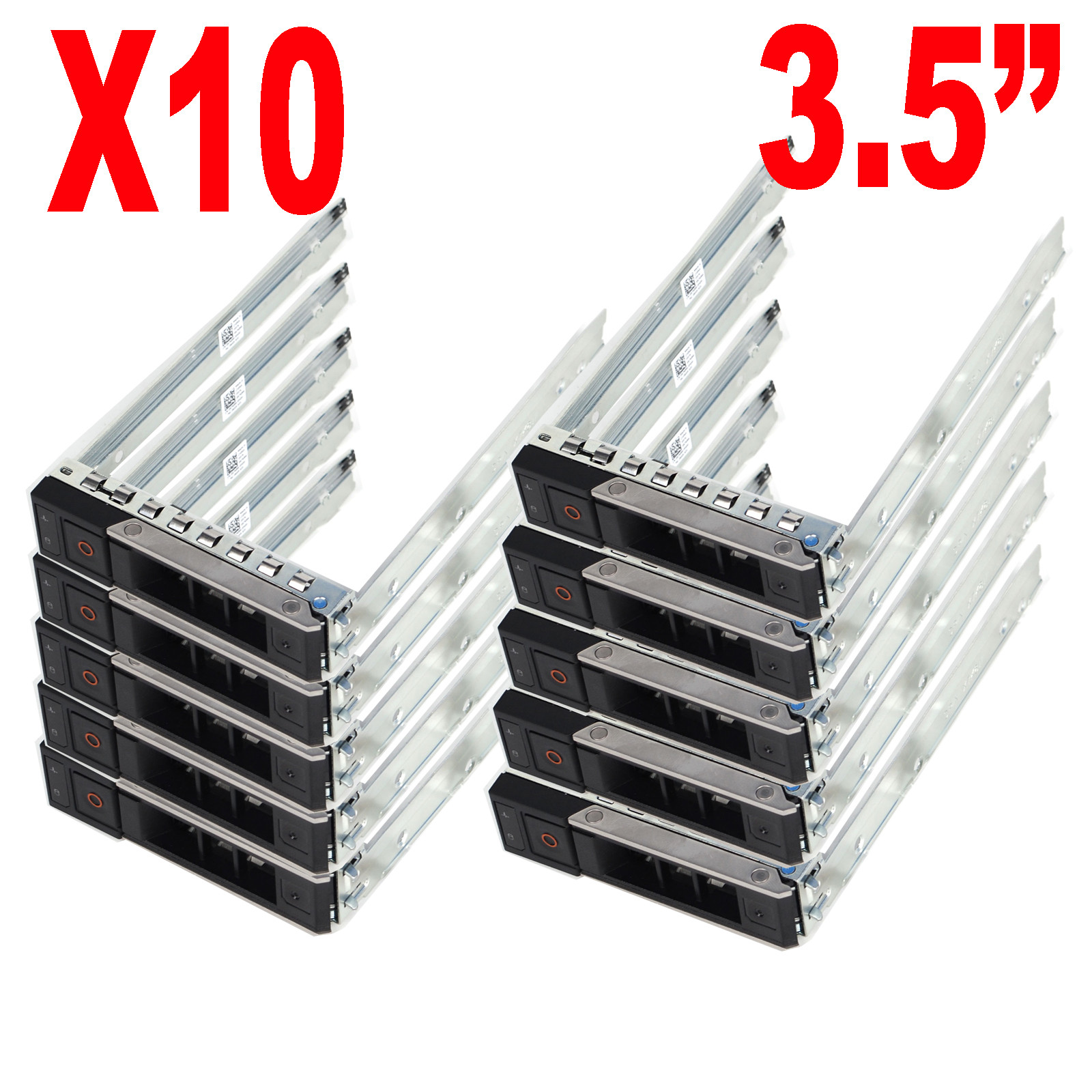 Lot of 10,3.5" Drive Tray Caddy X7K8W 0X7K8W For Dell R540 R640 R740 R740XD New