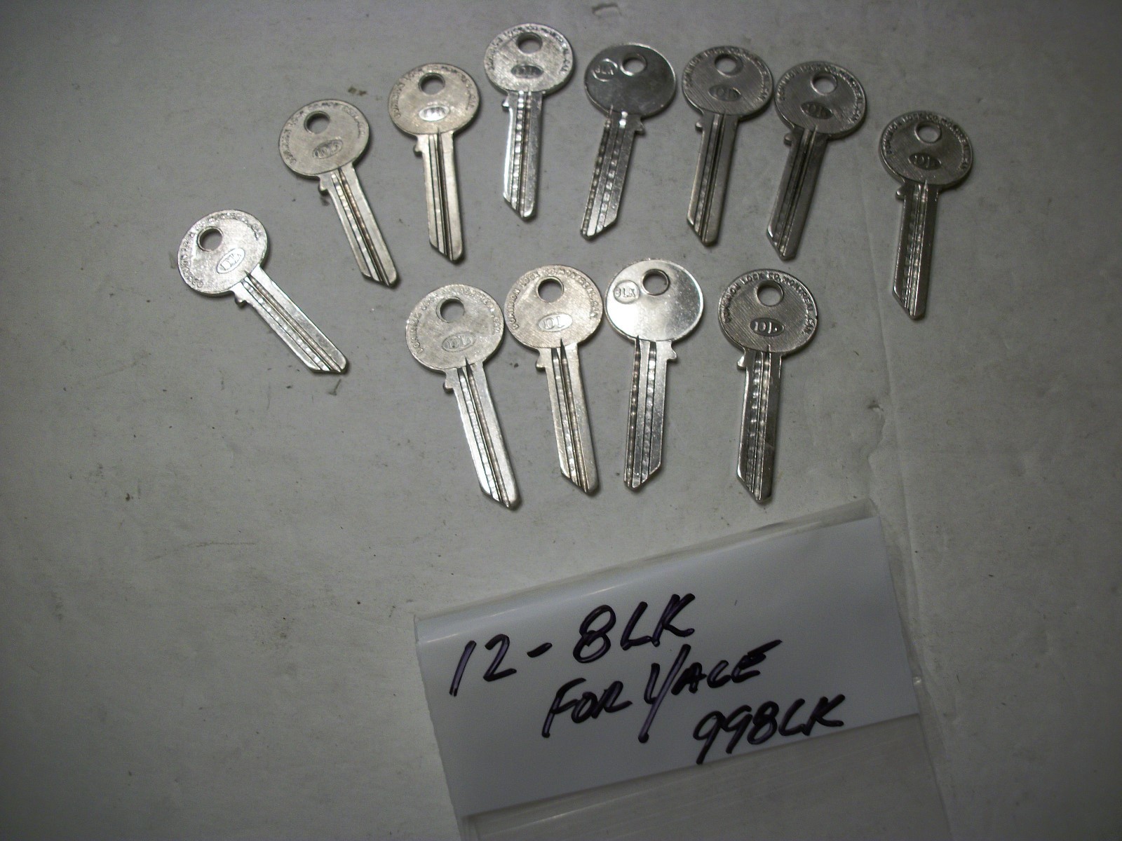 Locksmith LOT of 12, Key Blanks for YALE Locks, 8LK, 998LK  Uncut