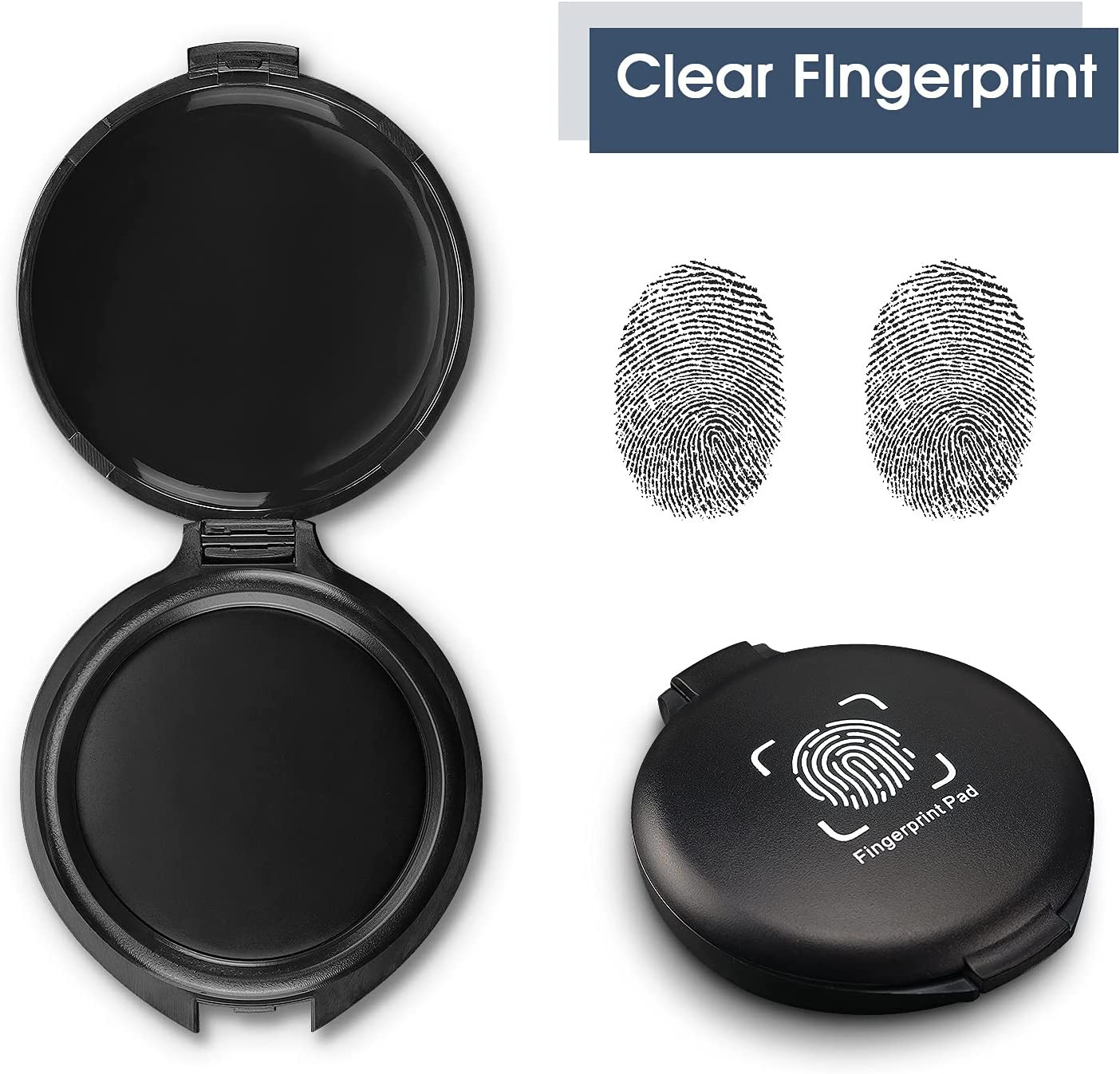 1 Pack Thumbprint Fingerprint Ink Pad for Notary Supply Identification Security