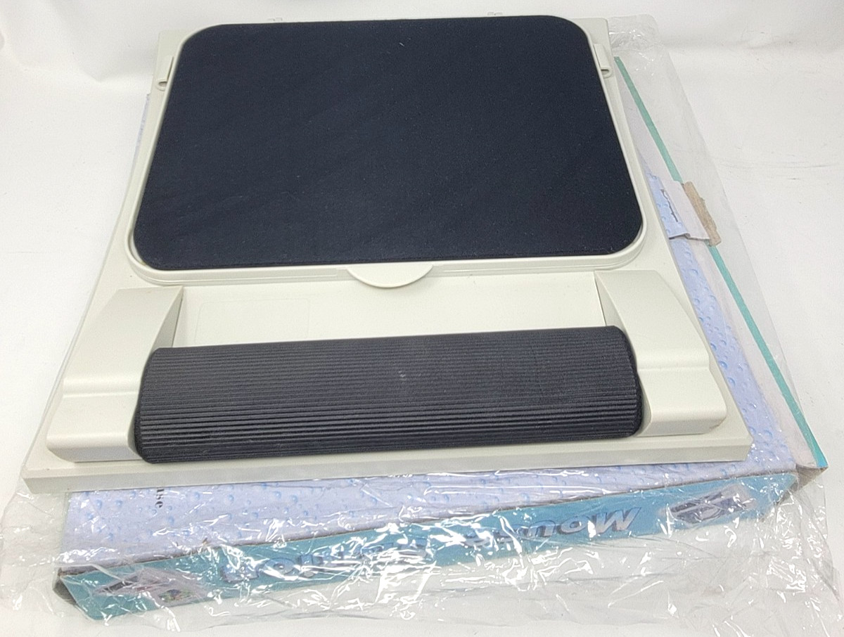 Vintage Computer Mouse Station Built-in Accessory Tray Padded Wrist Roller