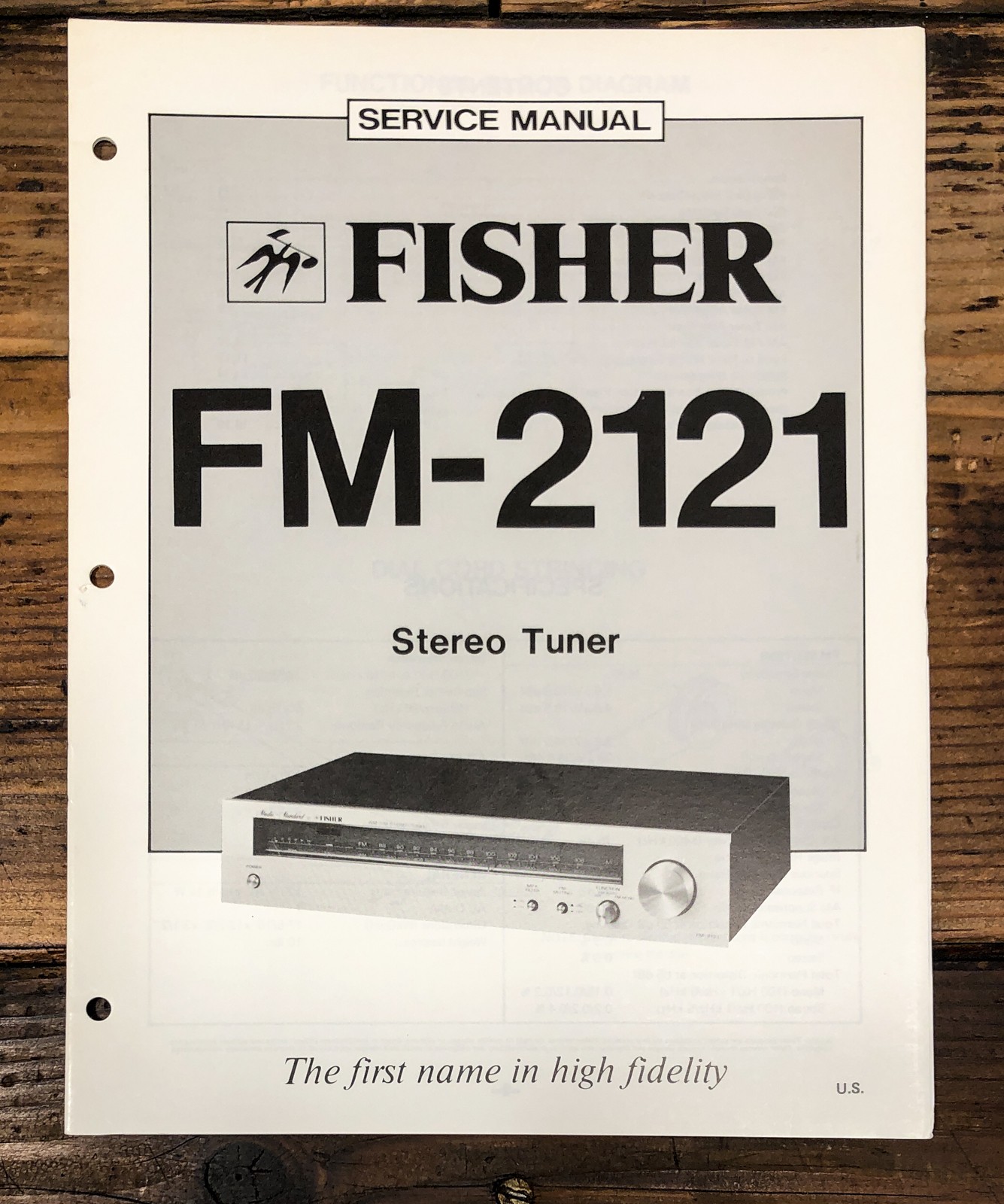 Fisher FM-2121 Tuner Service Manual *Original*