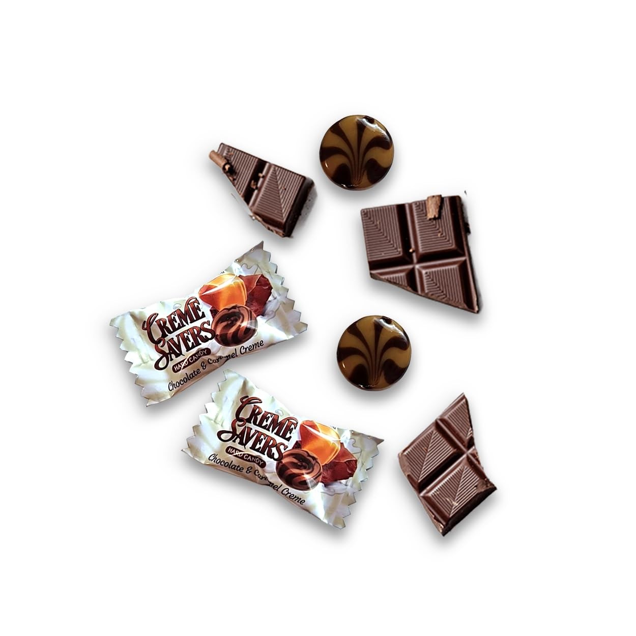 Creme Savers Chocolate and Caramel Hard Candy - 1lb