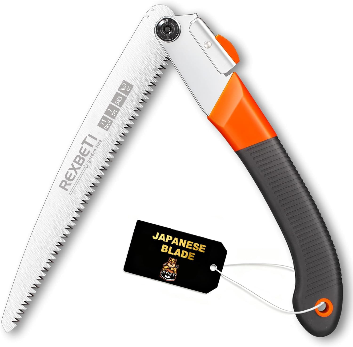 REXBETI Folding Saw, Heavy Duty 11 Inch Extra Long Blade Hand Saws for Wood Camp