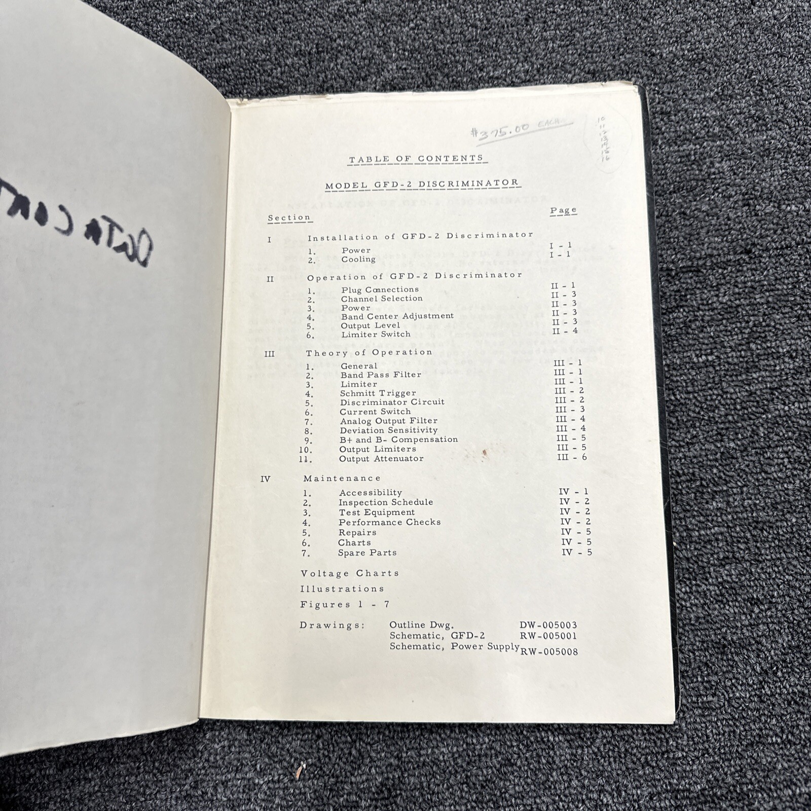 Data-Control System Model GFD-2 Discriminator Instruction Manual