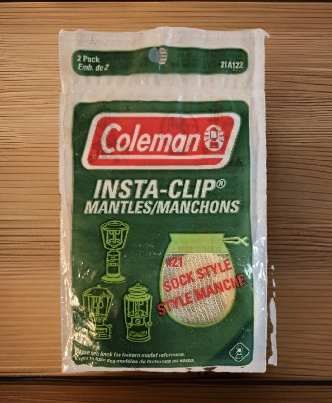 Coleman Insta-Clip No. 21A122 Wire Twist On Mantles 2 Pack - NEW - Sock Style