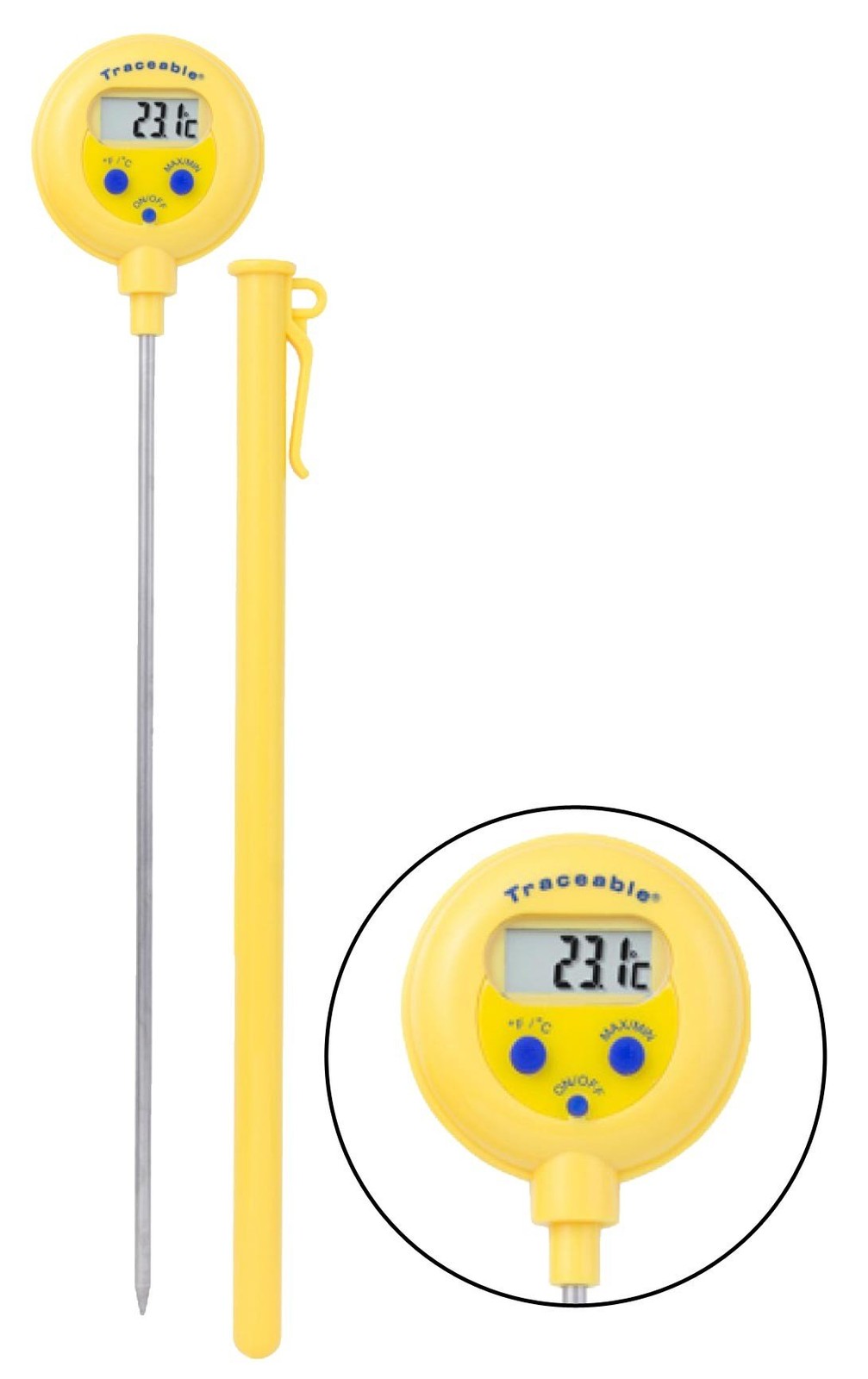 Traceable 4371 Lollipop Shockproof/Waterproof Thermometer, –58 to 572°F