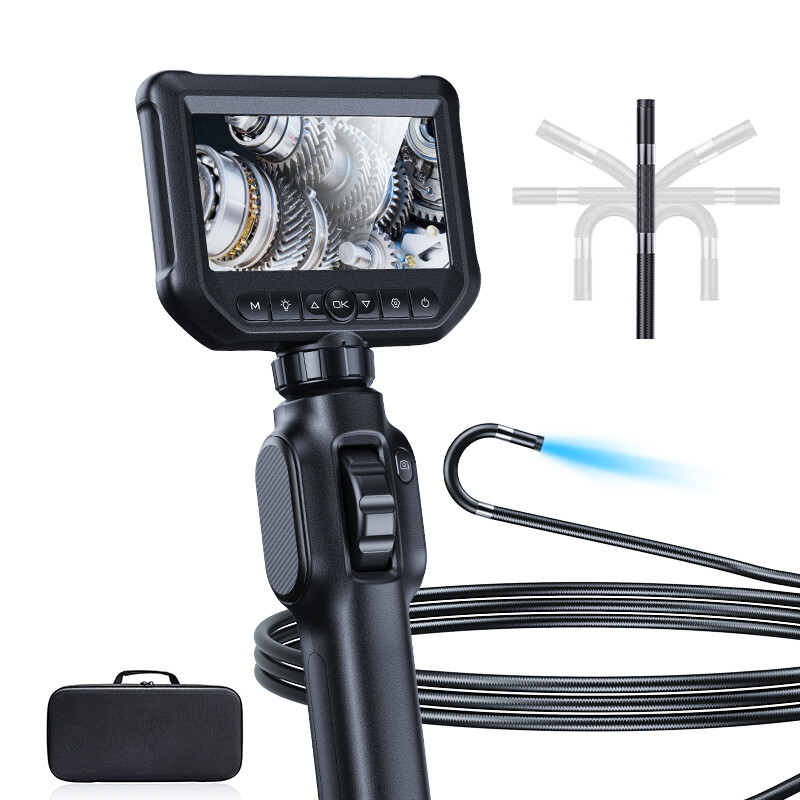 KERUI Endoscope Camera Articulating Borescope 2-Way 360° Industrial Inspection