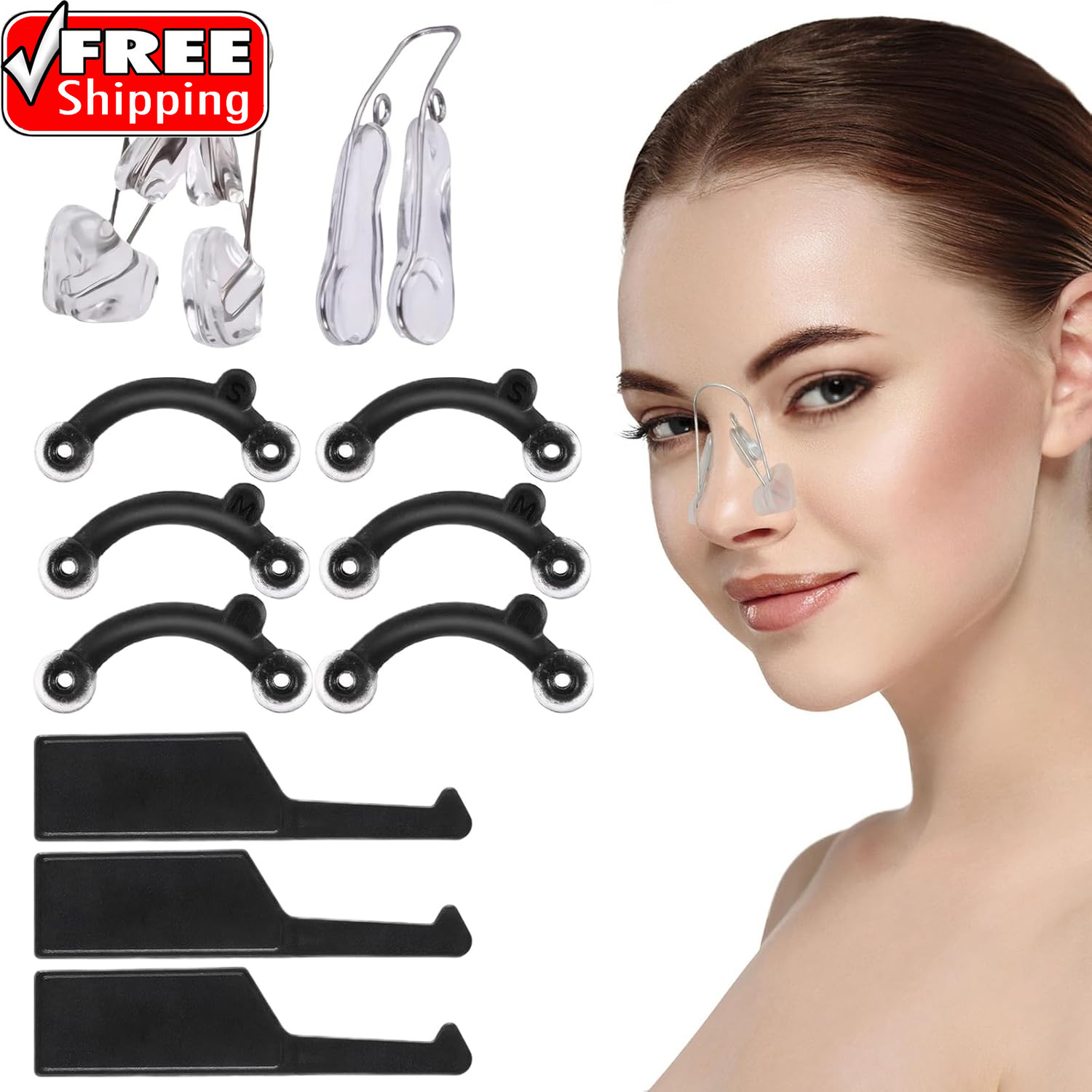 5 Pcs Nose Lifter - Nose Shaper Clip ＆ Instant Nose Lift Kit, Painless Straighte