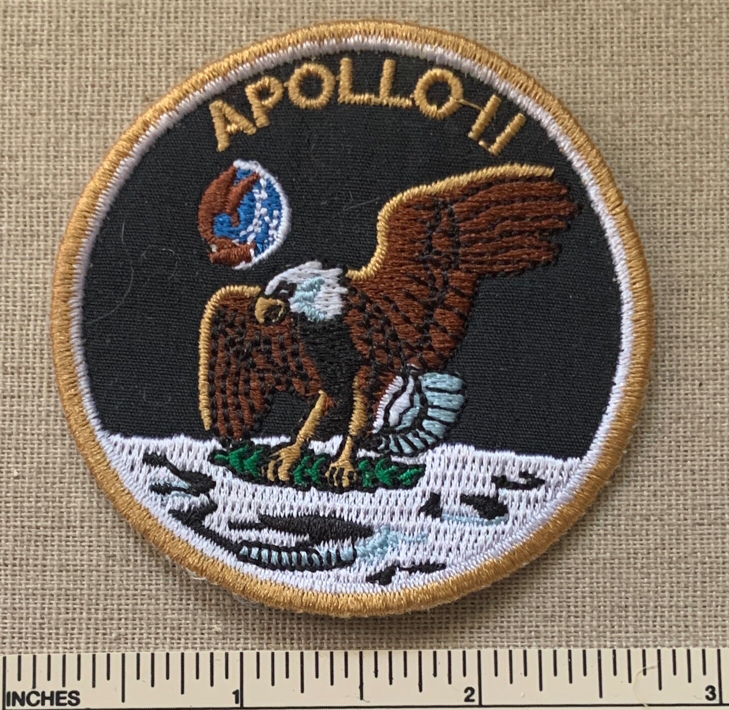 Vintage APOLLO 11 Space Program Mission PATCH Eagle NASA Souvenir Badge