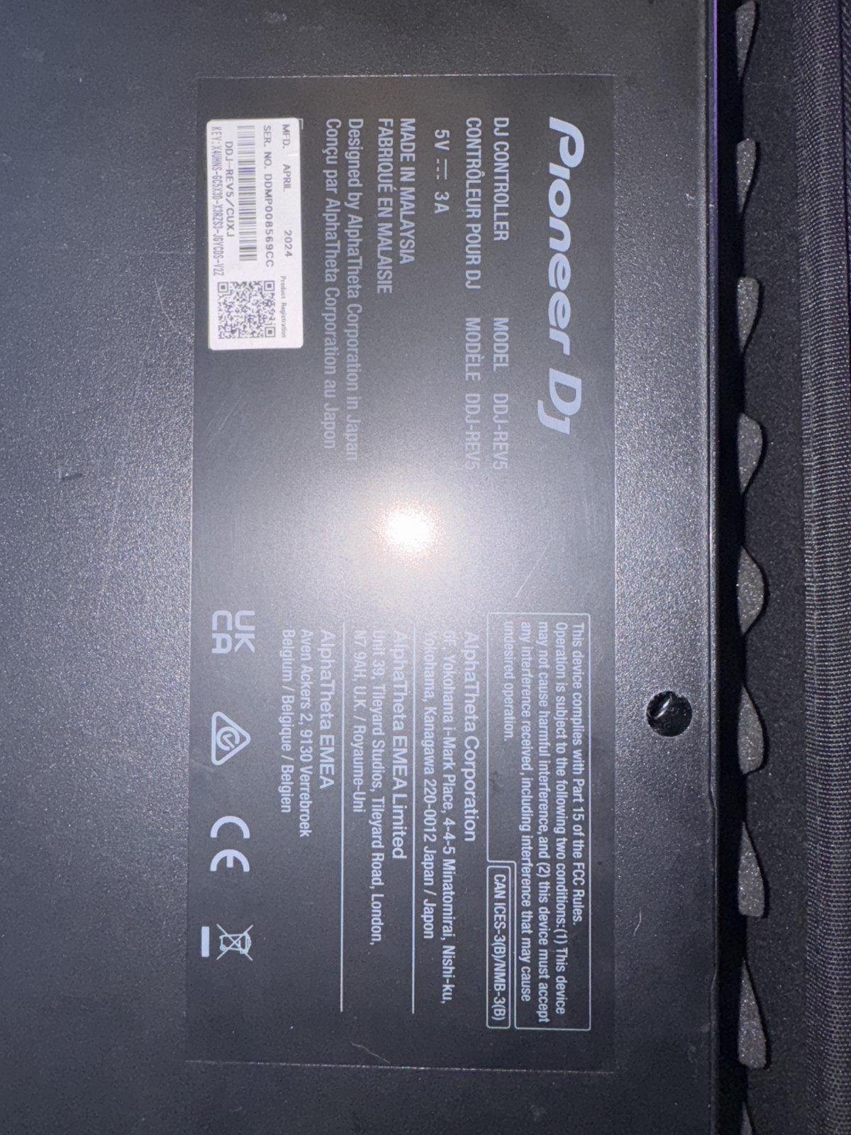 Pioneer DDJ-REV5 DJ Controller WITH Magma Bag CTRL Case included