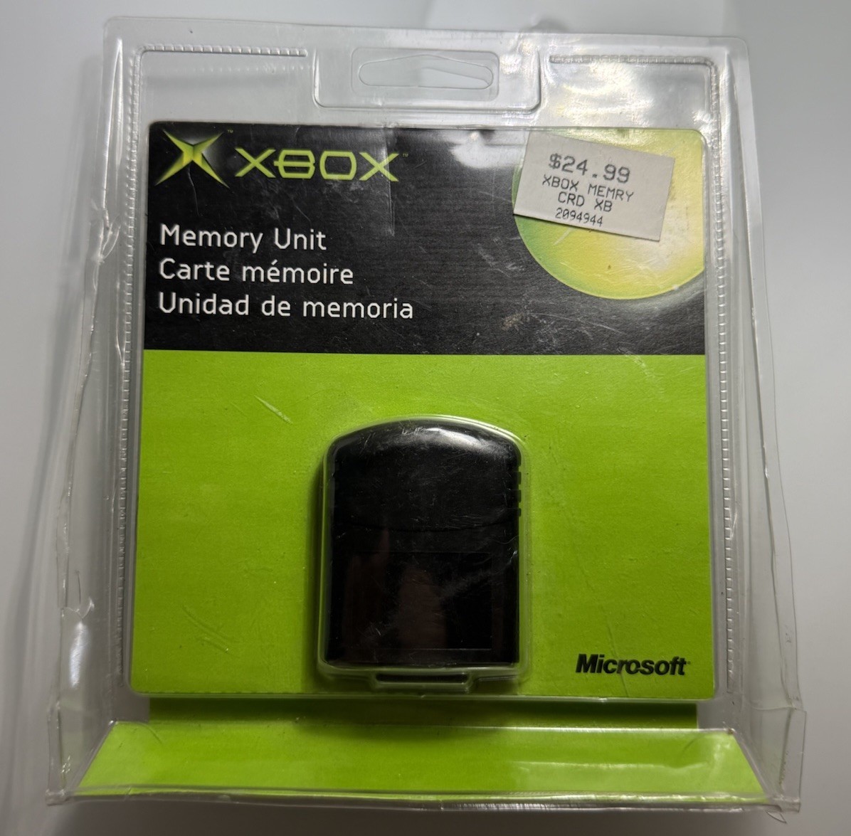 Original XBOX Memory Unit Blister Pack OEM Sealed X08-25318 Microsoft