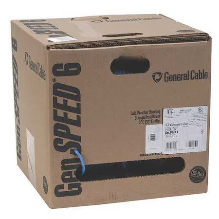 Genspeed 7133840 Data Cable, Cat 6, 23 Awg, 1000Ft, Blue