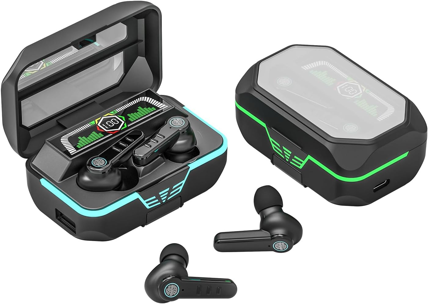 True Wireless Earbuds, 2024 Bluetooth Headphones 5.3 Earbuds, Waterproof Touch C