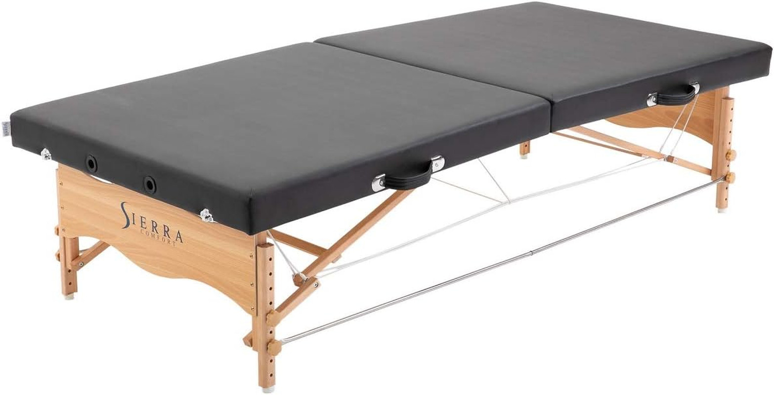 Low-Level Portable Massage Table, SC-1004 (Black)