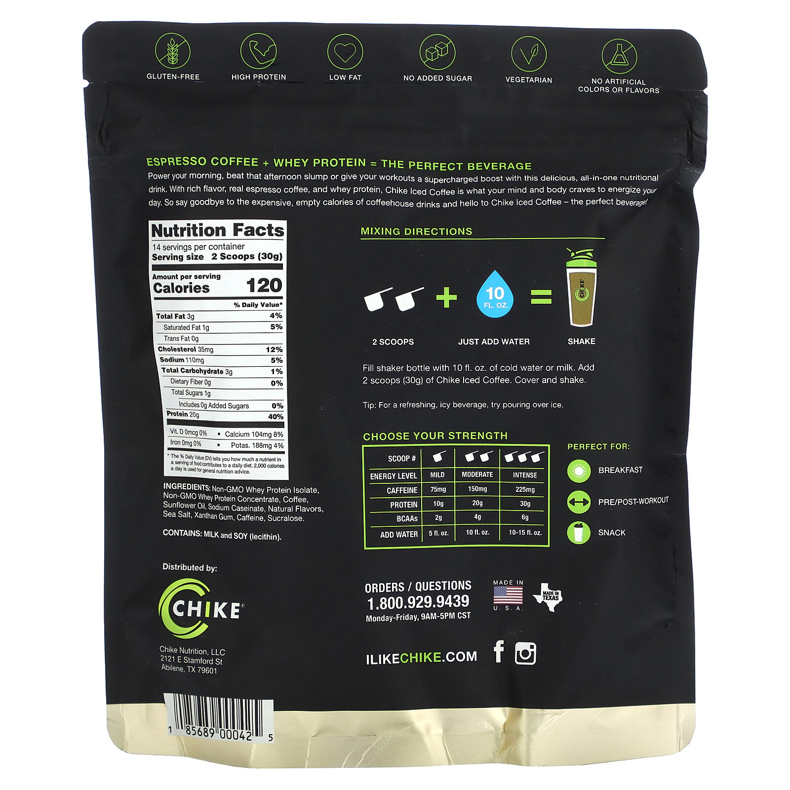 High Protein Iced Coffee, Vanilla, 14.6 oz (413 g)