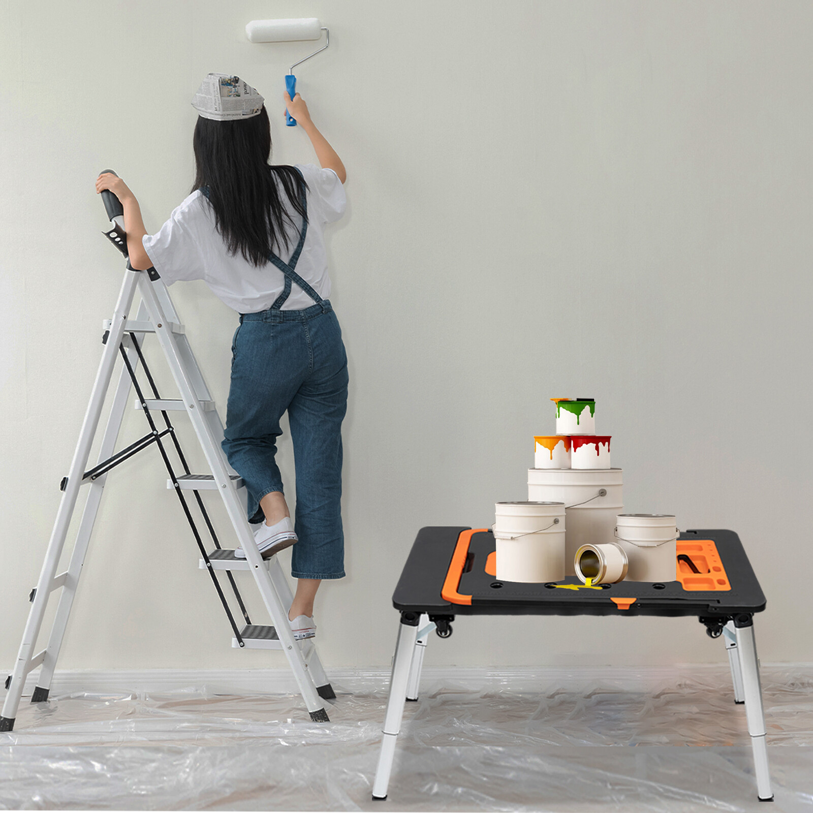 Multifunctional Workbench Portable Folding Work Table 7-in-1 Workbench Load