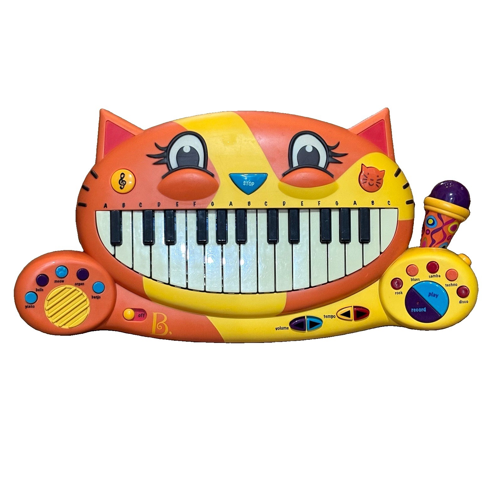 B Toys Meowsic Cat Piano Toy w/- Microphone, Records, Working 50cm Little Sticky