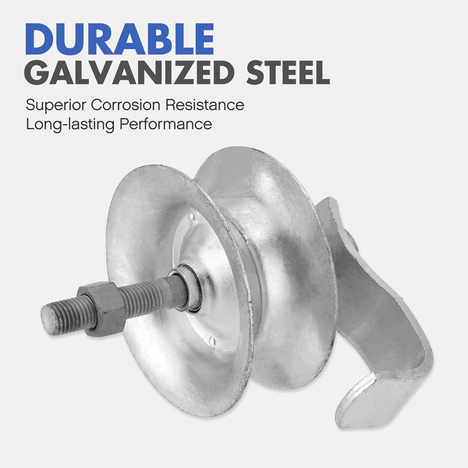 2 Pack Sliding Gate Rollers 5" Steel Pipe Track Roller Galvanized for 1 5/8" ...