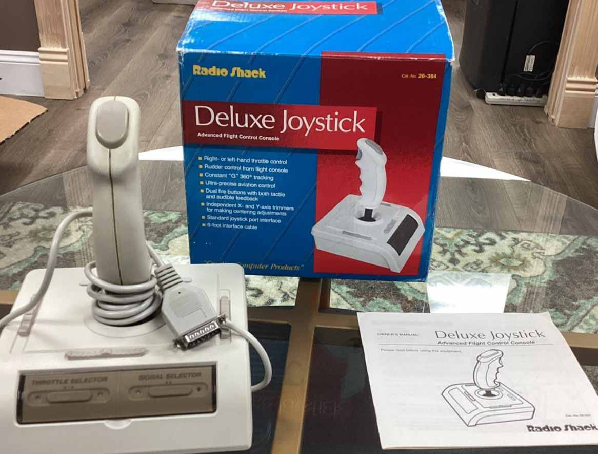 RadioShack Deluxe Joystick Advanced Flight Control Console 26-384 & Manual