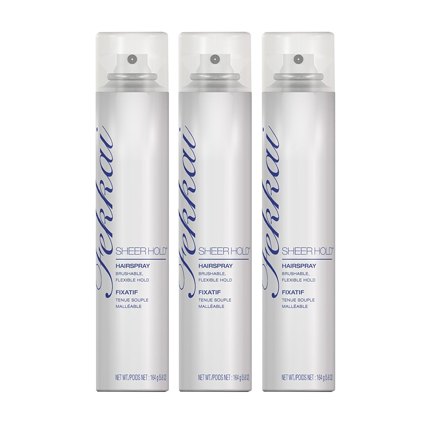 Fekkai Sheer Hold Hairspray, Brushable, Flexible Spray, 5.8 Ounce (3 Pack)