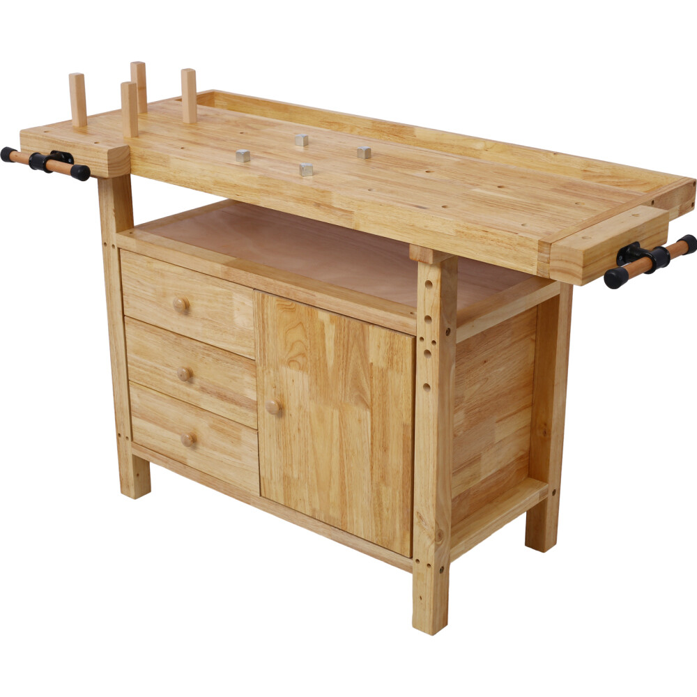 Wooden Workbench for Garage Workshop and Home - Wood Workbench