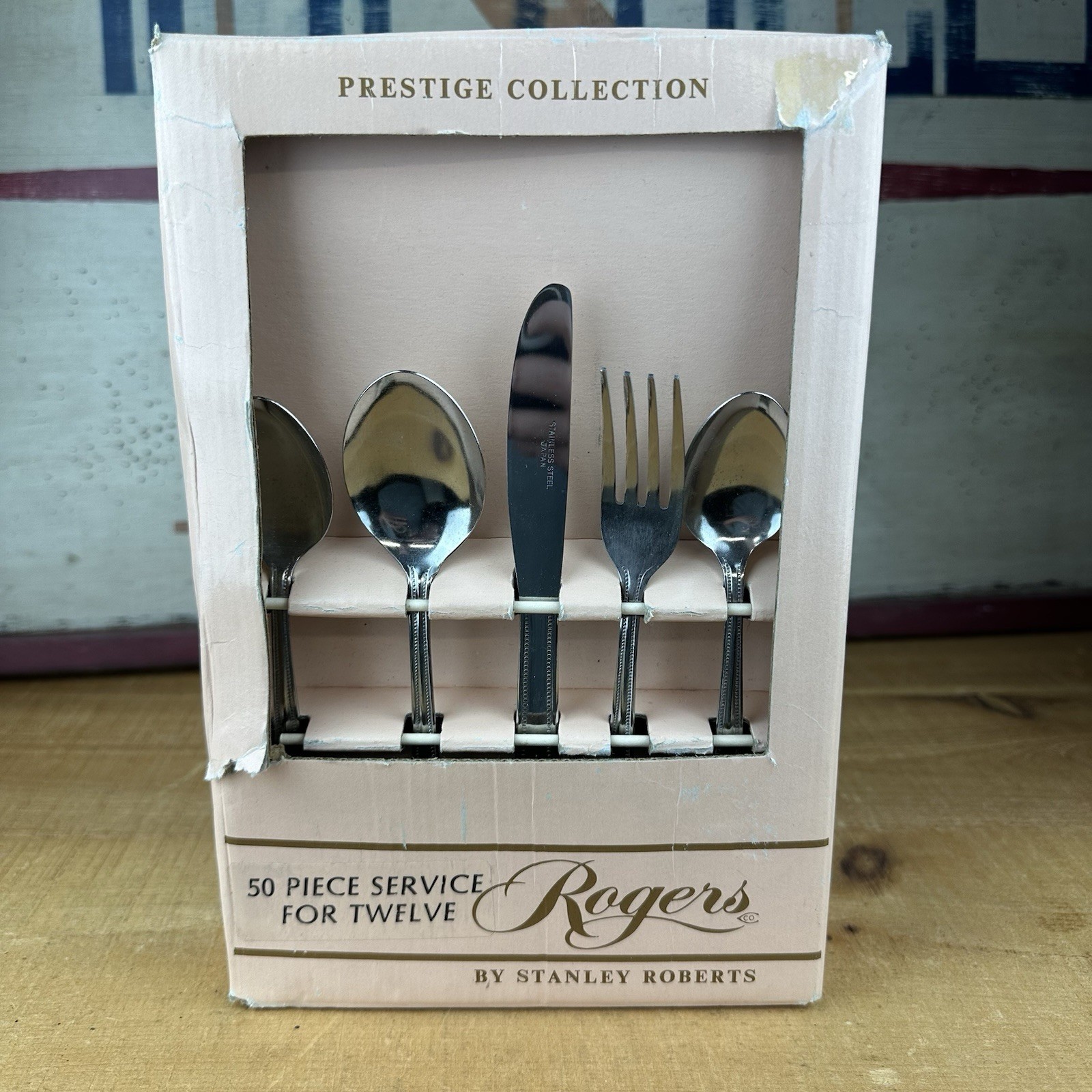 Rogers Prestige 50pc Stainless Lot Dinner Forks Spoons Knives Service For 12
