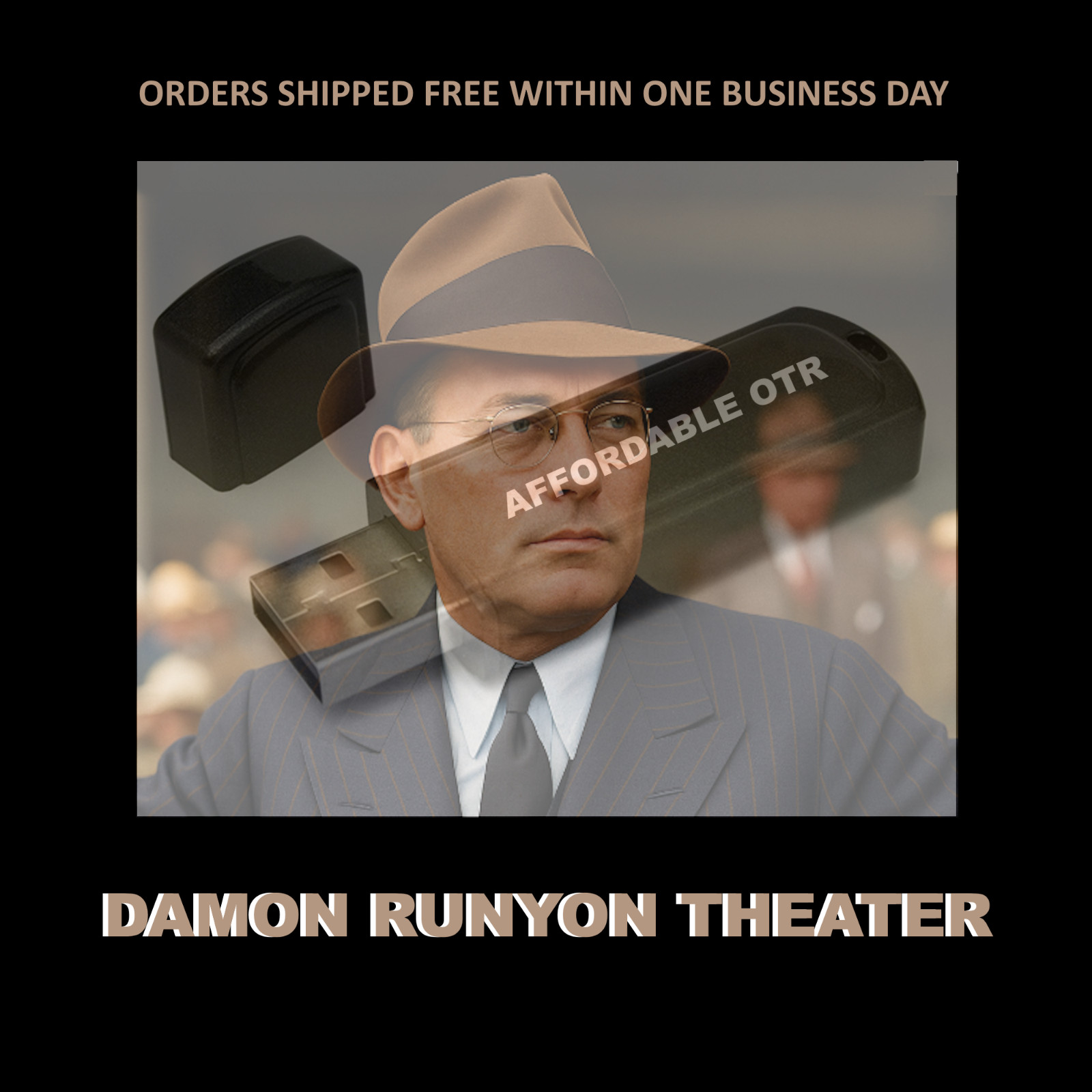 DAMON RUNYON THEATER. 53 OLD TIME RADIO DRAMA/COMEDIES ON A USB FLASH DRIVE!