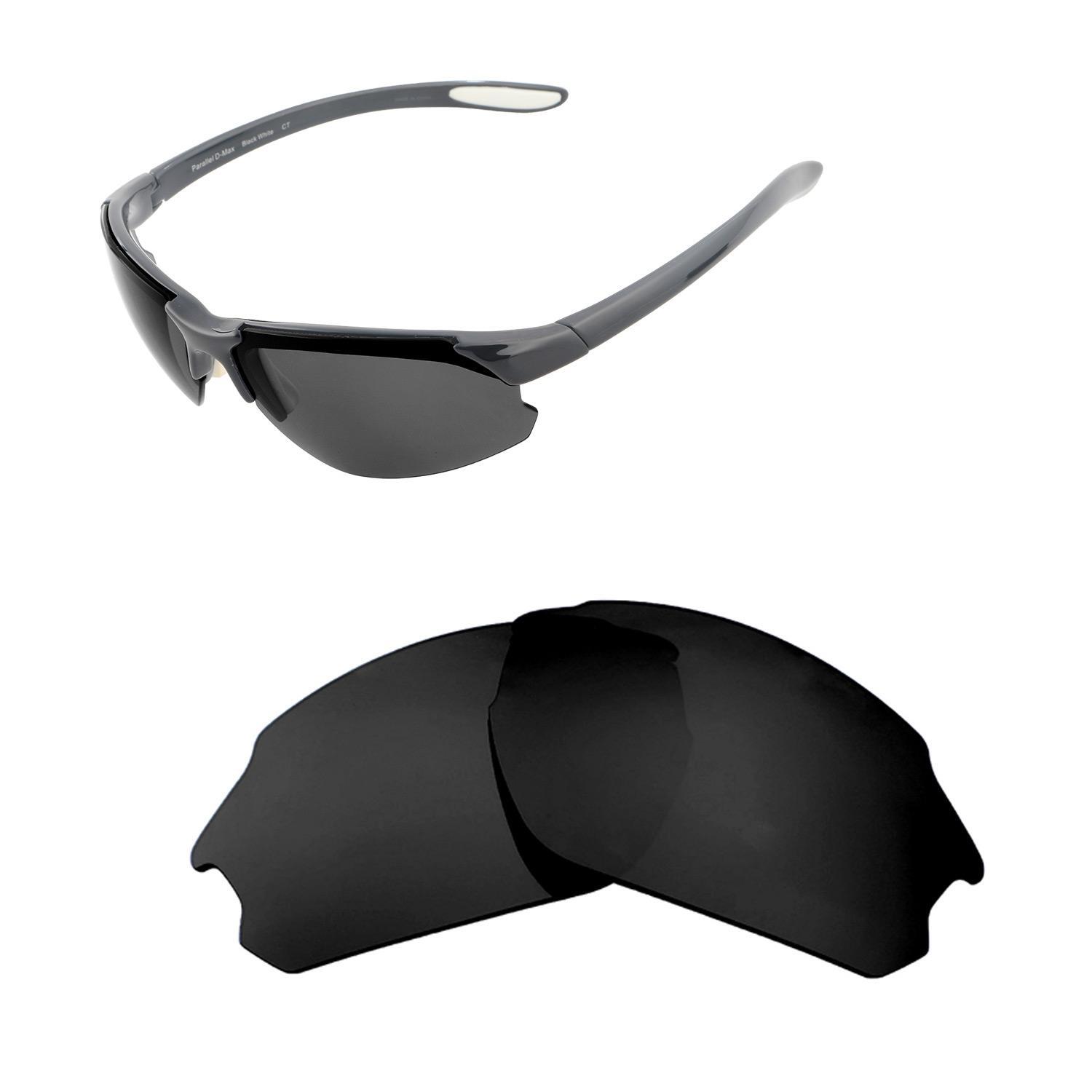 New Walleva Black Polarized Replacement Lenses For Smith Optics Parallel D-Max