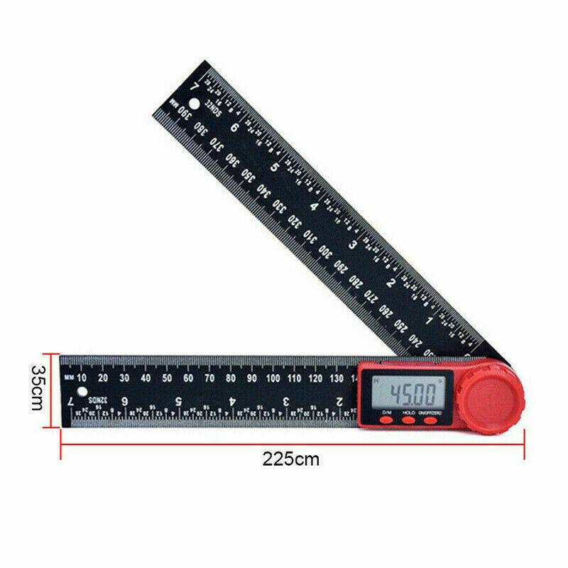 2-In-1 Digital Angle Finder Ruler 200mm 7" Protractor Goniometer Handwork