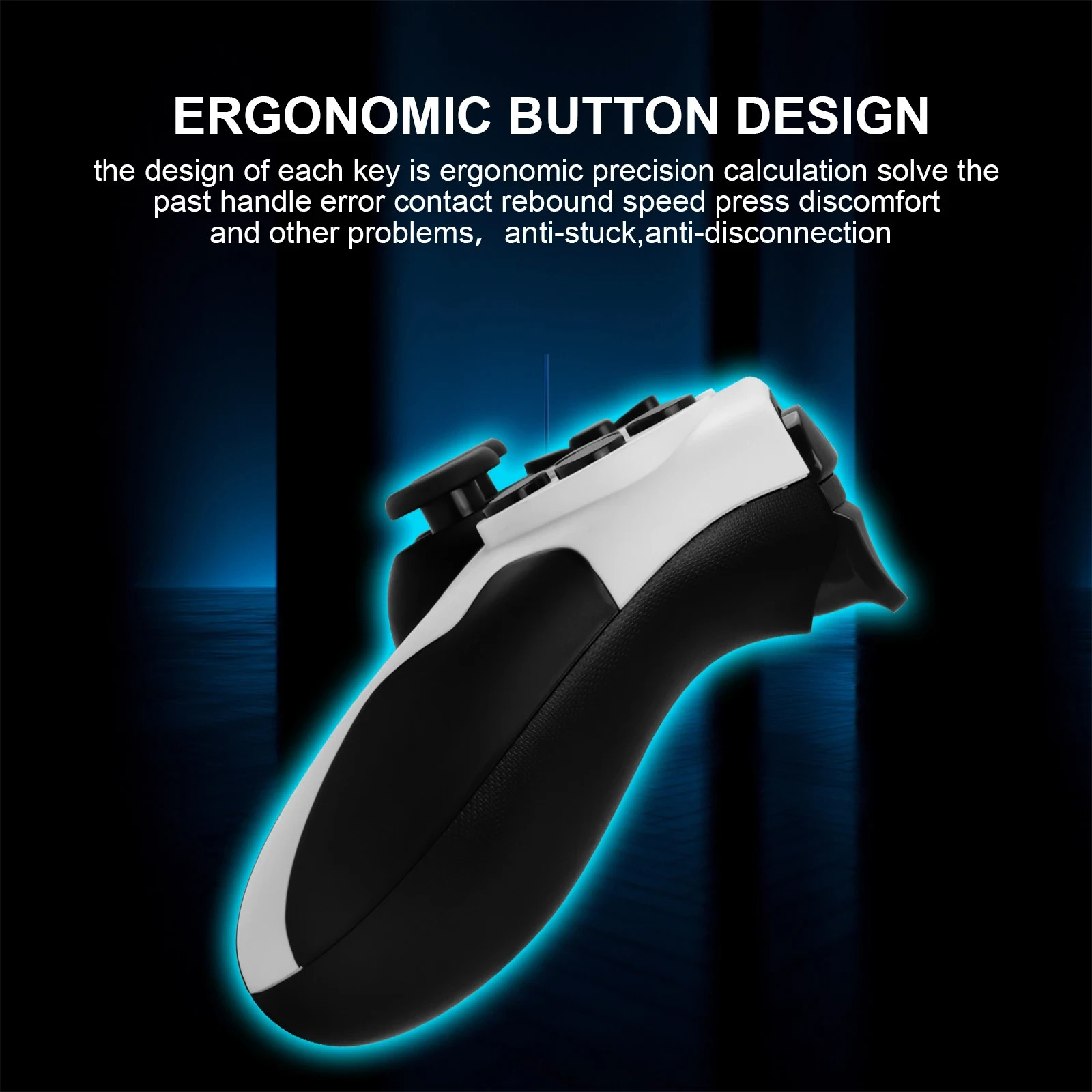 Wireless Controller Compatible with PS4 PS3 PC Bluetooth Gamepad Dual Vibration#